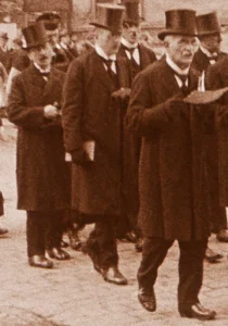 Pogrzeb niemieckiego urzędnika. Tarnowskie Góry, 1921