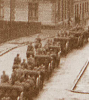 Wyjazd francuskich wojsk z Tarnowskich Gór w maju 1921