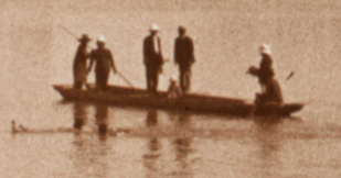 Łódź na jeziorze Paprocańskim, Górny Śląsk 1921