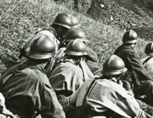 Żołnierze 12 regimentu huzarów na ćwiczeniach. Góra Świętej Anny, wiosna 1922