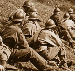 Żołnierze 12 regimentu huzarów na ćwiczeniach. Góra Świętej Anny, wiosna 1922